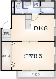 メゾンKR【201号室】の間取り