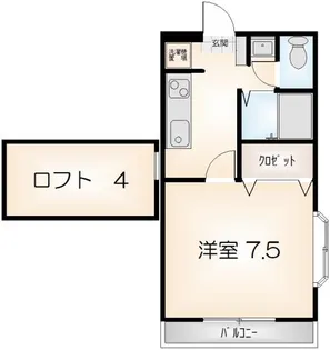 ロフトハウス南昭和【205号室】の間取り