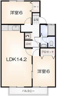 メゾン新浜【202号室】の間取り