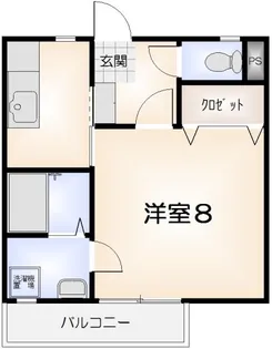 メルベイユプルネル【102号室】の間取り
