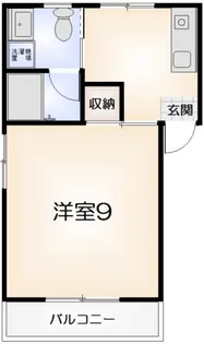 コーポ中山【201号室】の間取り