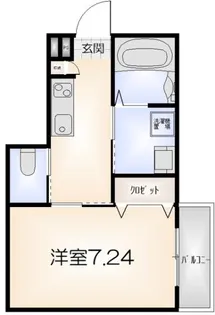 ピースペスカ【101号室】の間取り