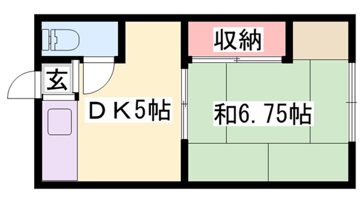 牛尾アパート208の間取り