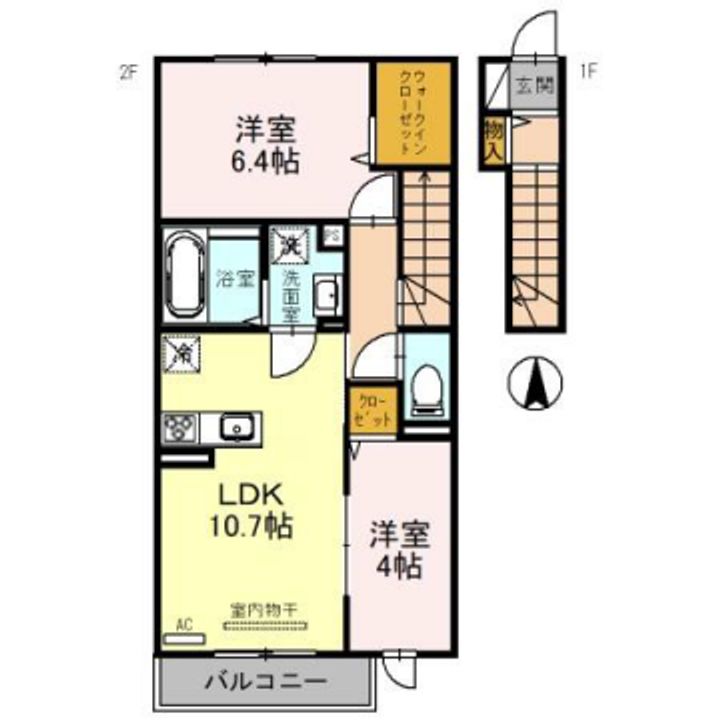 D-room社Ⅱ212の間取り