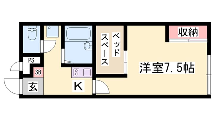 レオパレスウィッシュ203の間取り