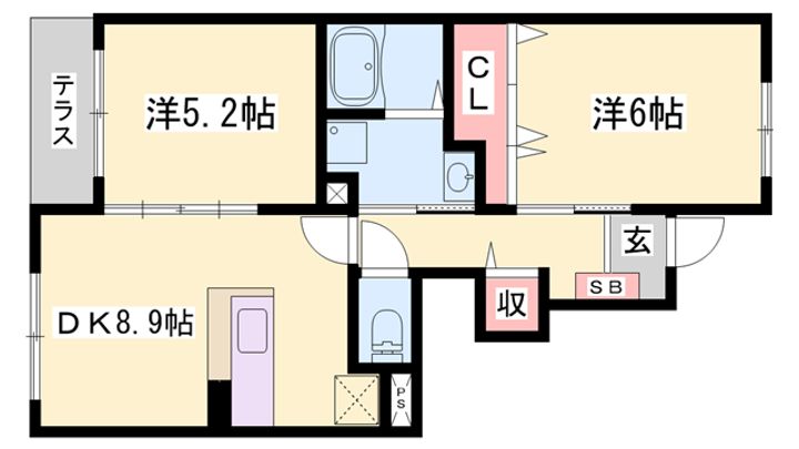 クール・ヴィヴァーチェC103の間取り