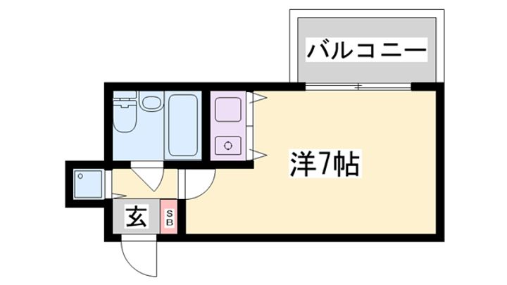 朝日プラザサウスコア姫路306の間取り