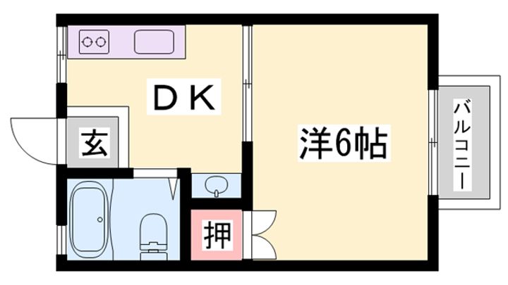 パナハイツ魚橋S106の間取り