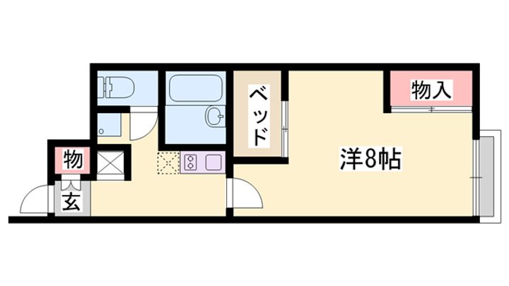 レオパレスひとみ104の間取り