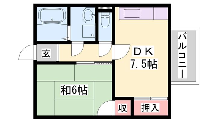 マイアール新町A204の間取り