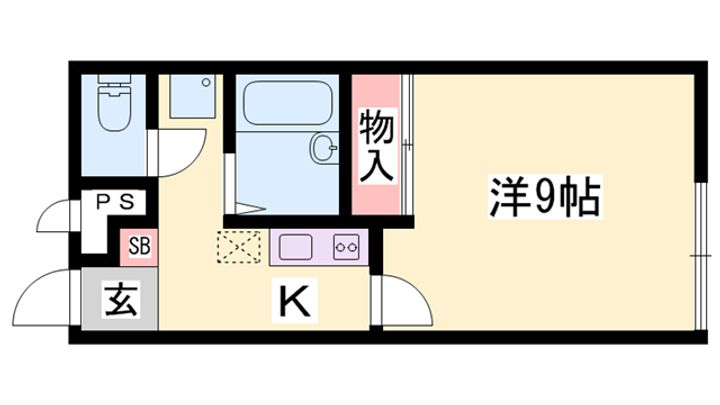 レオパレスYYグレース西脇203の間取り