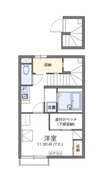 レオパレスノースアイランド204の間取り