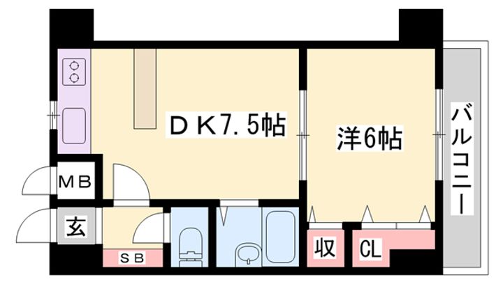 D-スクウェア加古川411の間取り