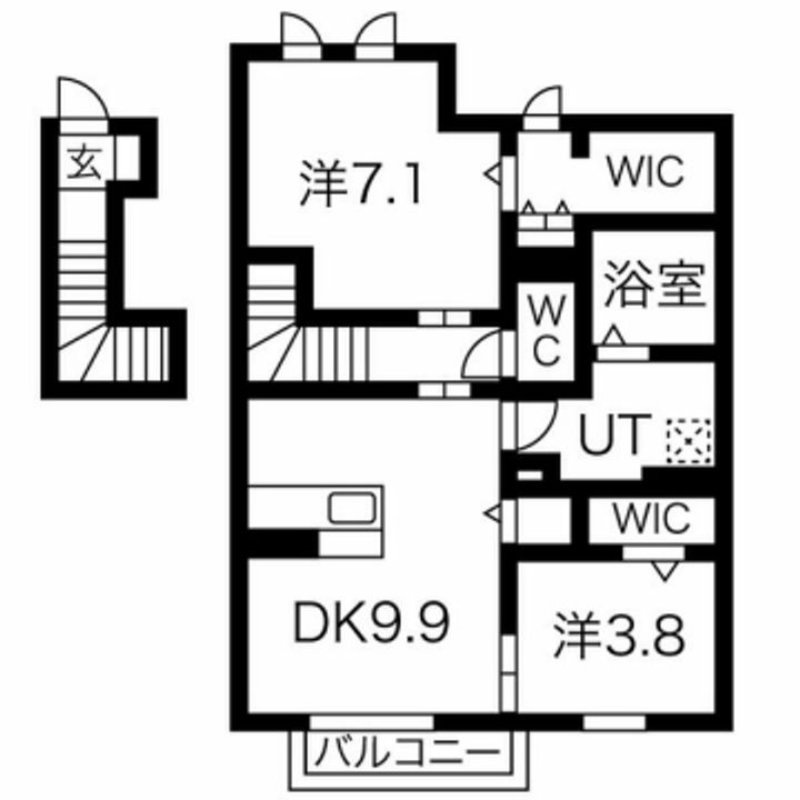 セントラルヴィレッジ泉B205の間取り