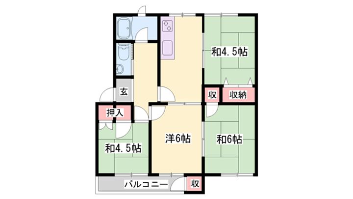 京口団地の間取り