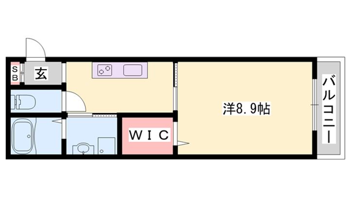 グランドレイク東条の間取り