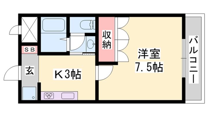 グランディール姫路の間取り