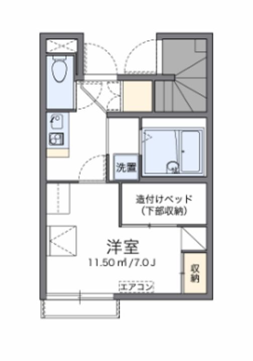 レオパレスノースアイランド108の間取り