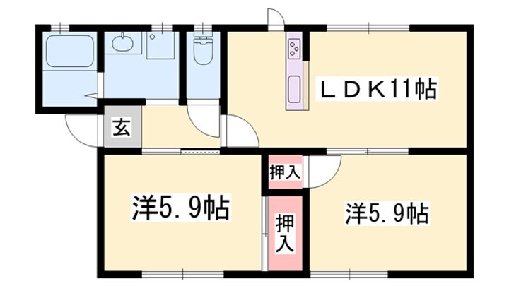 リバーハイツの間取り