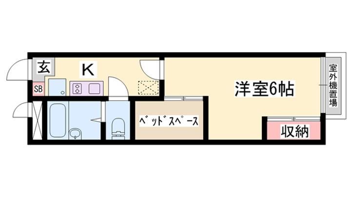 レオパレスまついⅡ205の間取り