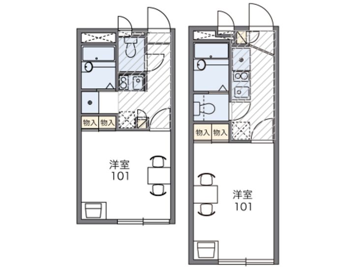 レオパレス西脇ウチダ5号館202の間取り