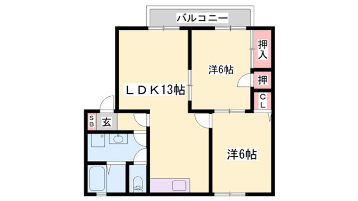 サンパティック御立B202の間取り