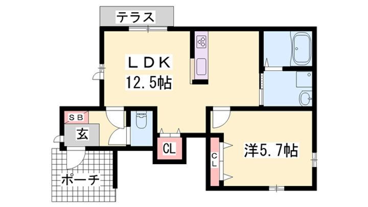 シャーメゾンリバージュの間取り
