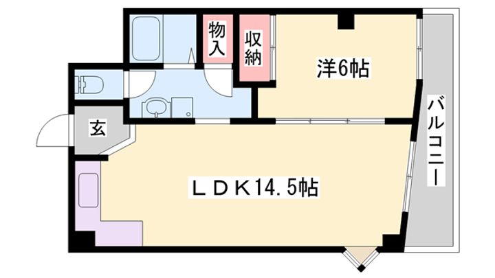 三木グリーンハイツ308の間取り