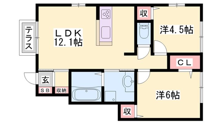セーフティーコートⅡ Ⅱの間取り
