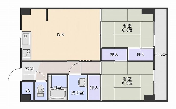サイトーバルコニーの間取り