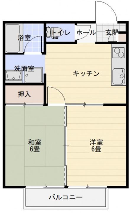 コーポ平山C棟の間取り