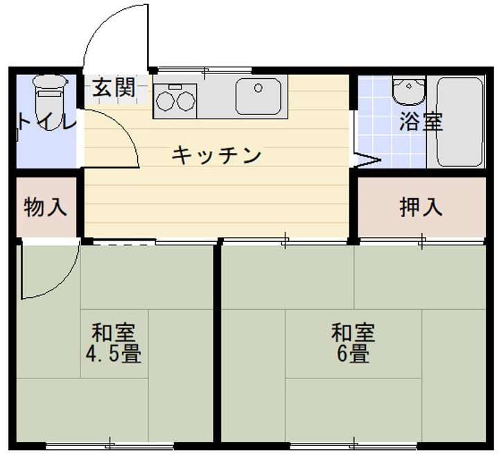 薄葉東コーポ C棟の間取り