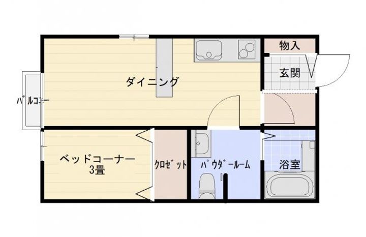 サンパティ-クkimuraD棟の間取り