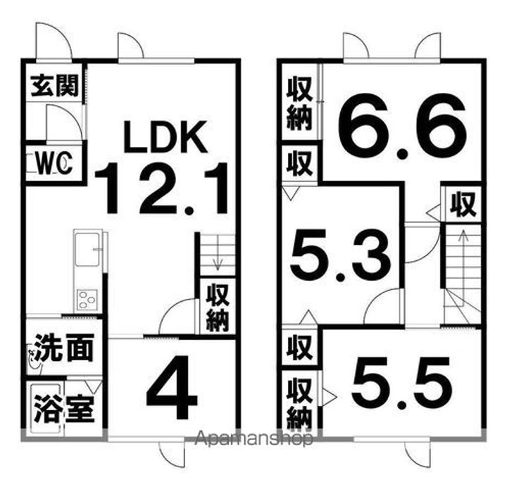 北海道帯広市西十六条南34丁目(一戸建)の賃貸物件の間取り