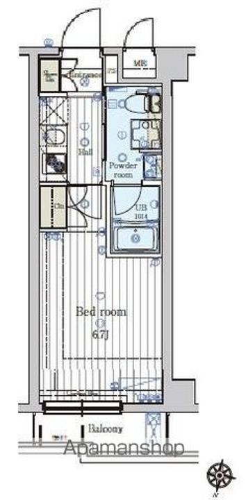東京都中野区上鷺宮4丁目の賃貸マンションの間取り