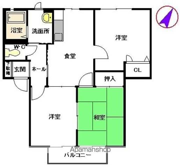 熊本県宇土市高柳町の賃貸アパートの間取り