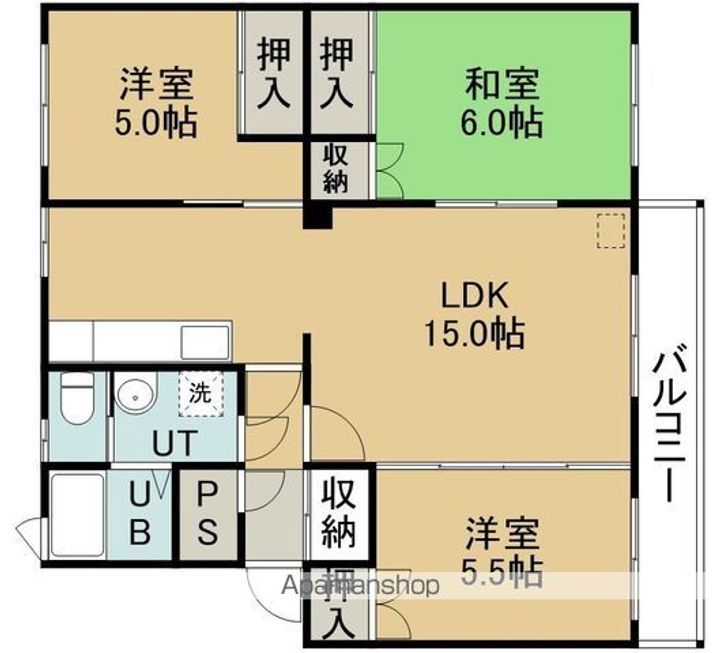 ツインクル豊川304の間取り