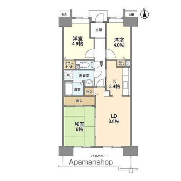 アーバンドエル八事石坂504の間取り