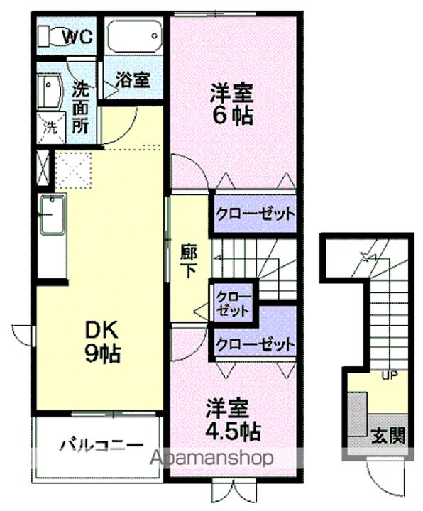 オルテンシア Aの間取り
