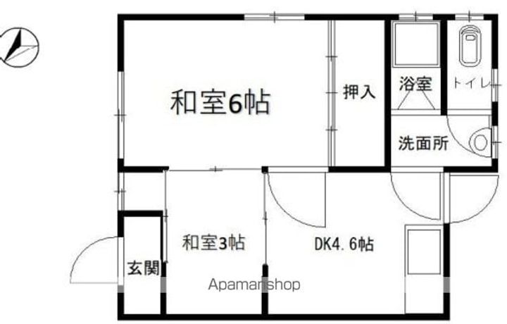 正田マンション野村Ⅲ2-2の間取り