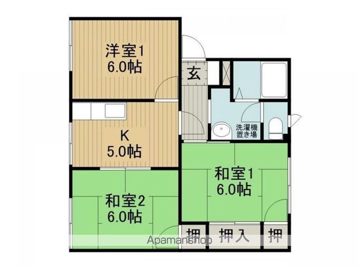タウニィハイブリッジC棟101の間取り