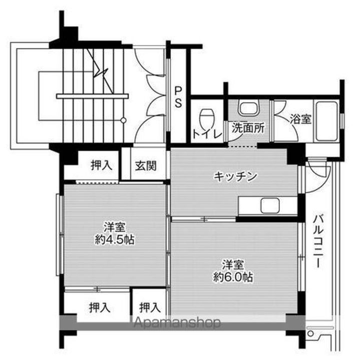 ビレッジハウス内野2号棟の間取り