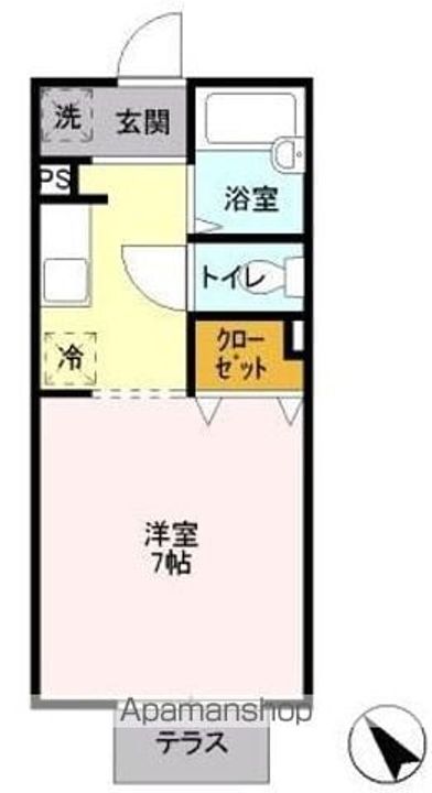 東京都日野市東豊田3丁目の賃貸アパートの間取り