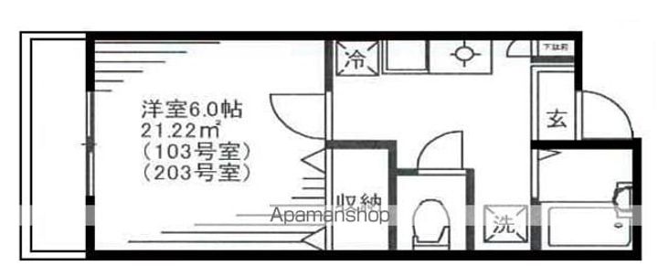 東京都足立区梅田3丁目の賃貸アパートの間取り