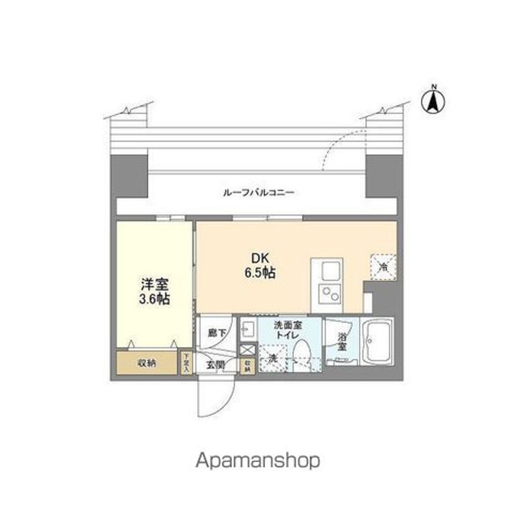 東京都江東区毛利2丁目の賃貸マンションの間取り