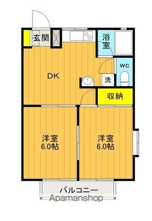 メルヴェーユカナヤマCの間取り