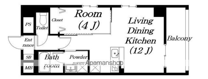 滋賀県草津市南草津5丁目の賃貸マンション803の間取り