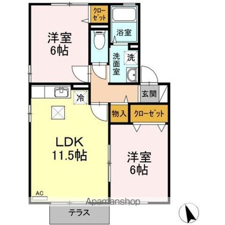 ヴィラ根岸 ABCの間取り
