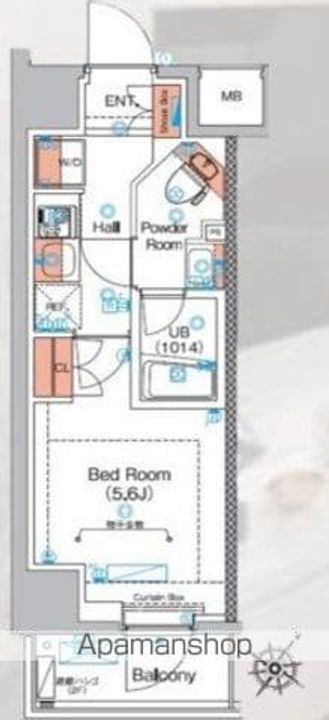 エストゥルース横浜蒔田の間取り