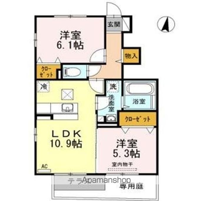 クレールC102の間取り